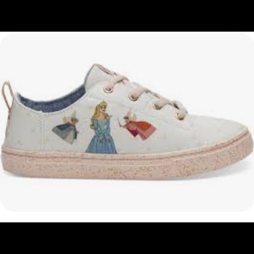 Disney TOMS Princess Aurora Sleeping Beauty Girls Size 3 Sneakers - Picture 2 of 11
